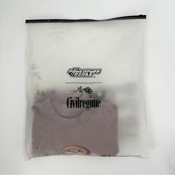 Civil Regime x Powerpuff Girls American Classic Tee in dusty rose Size S Flaw - Picture 10 of 11